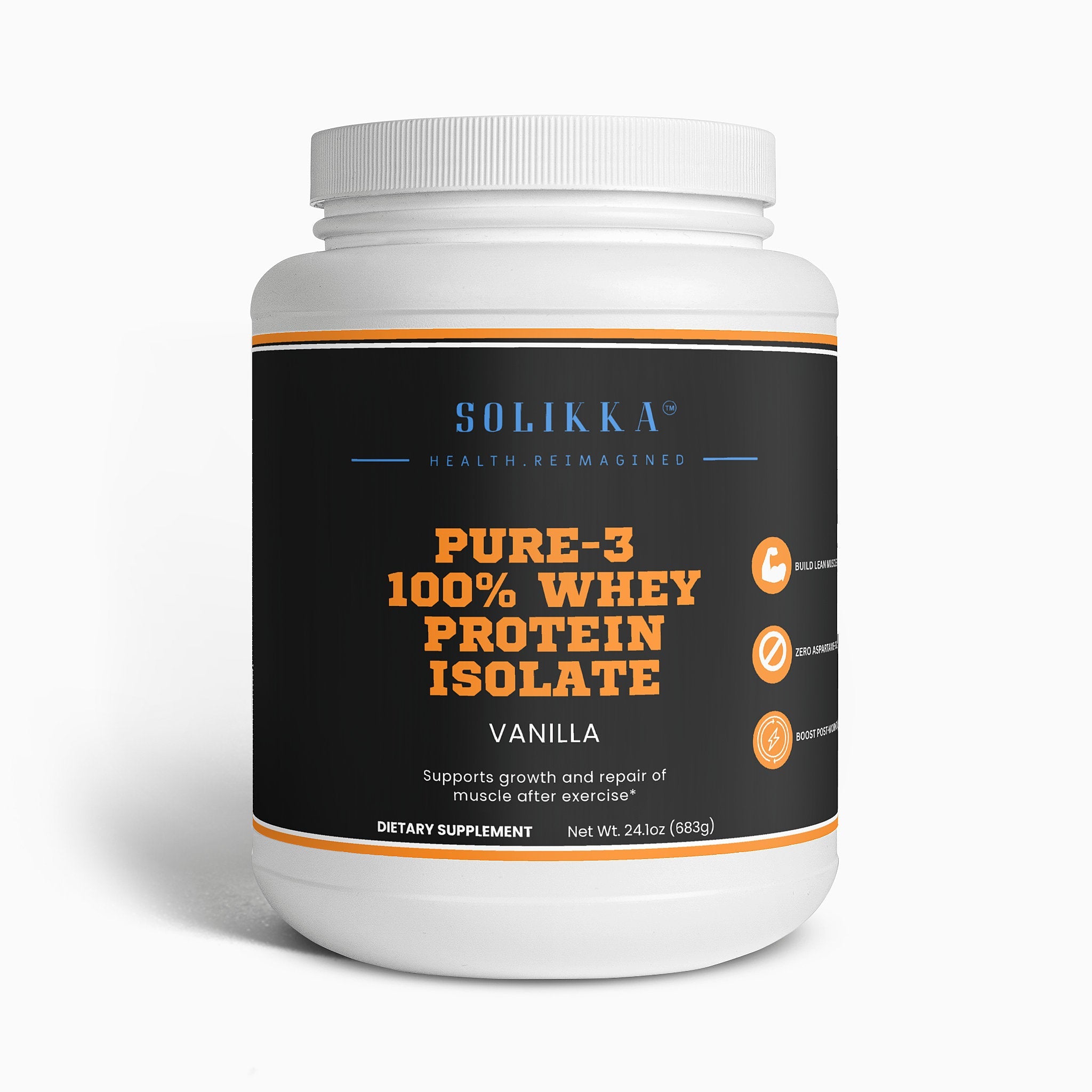 Pure-3 100% Whey Protein Isolate (Vanilla)-0