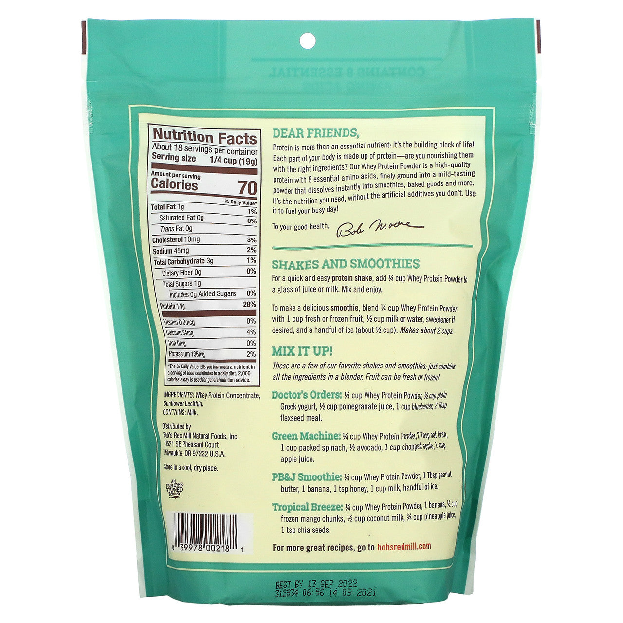 Bob's Red Mill Whey Protein Conc (4x12OZ )-1