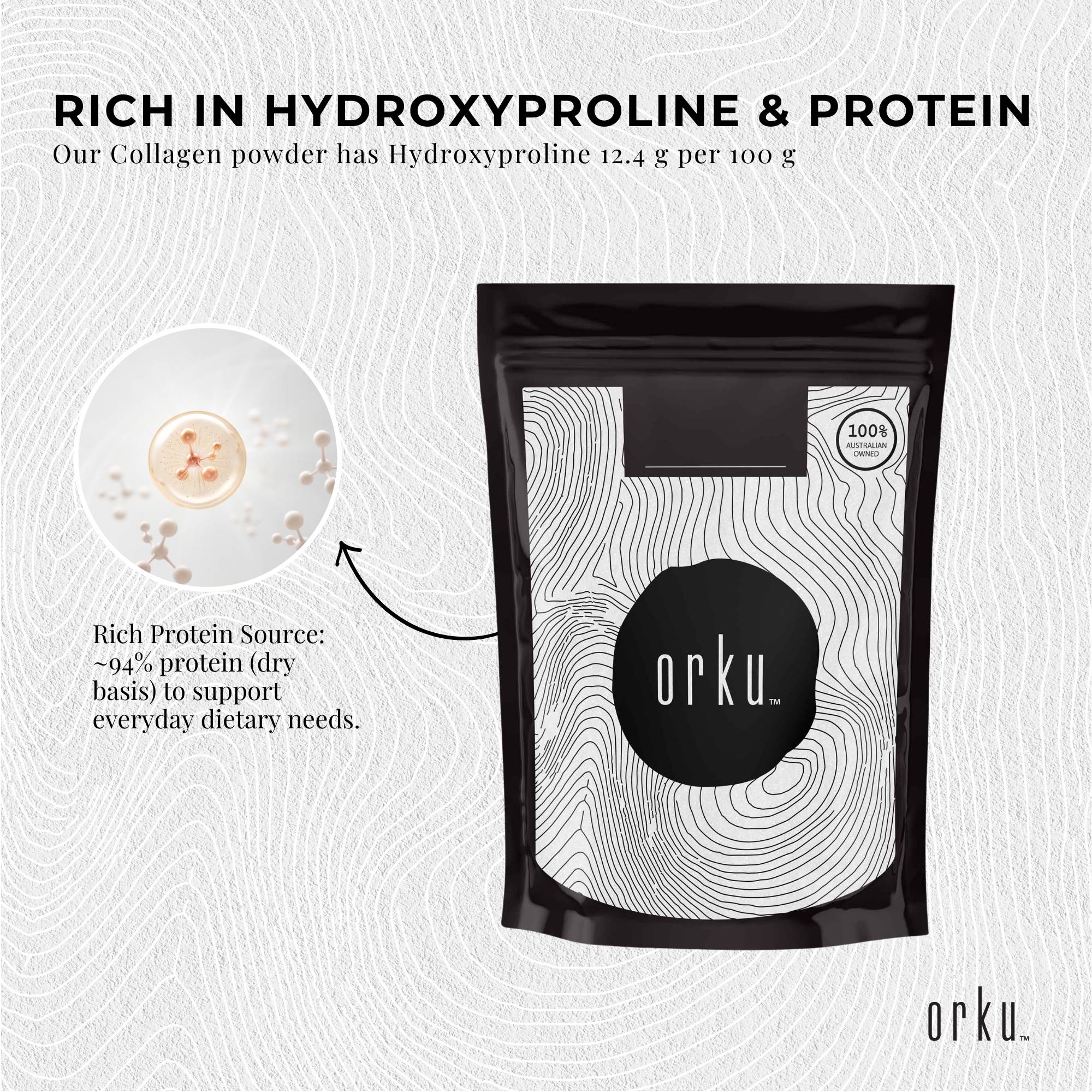 100g Collagen Powder - Bovine Hydrolysate Protein Peptide Supplement Unflavoured-4