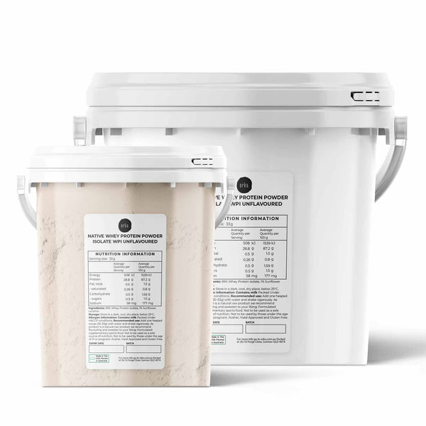 Orku Native Whey Protein Isolate Powder - Unflavoured WPI Bucket-0